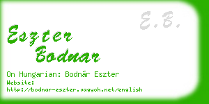 eszter bodnar business card