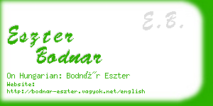 eszter bodnar business card
